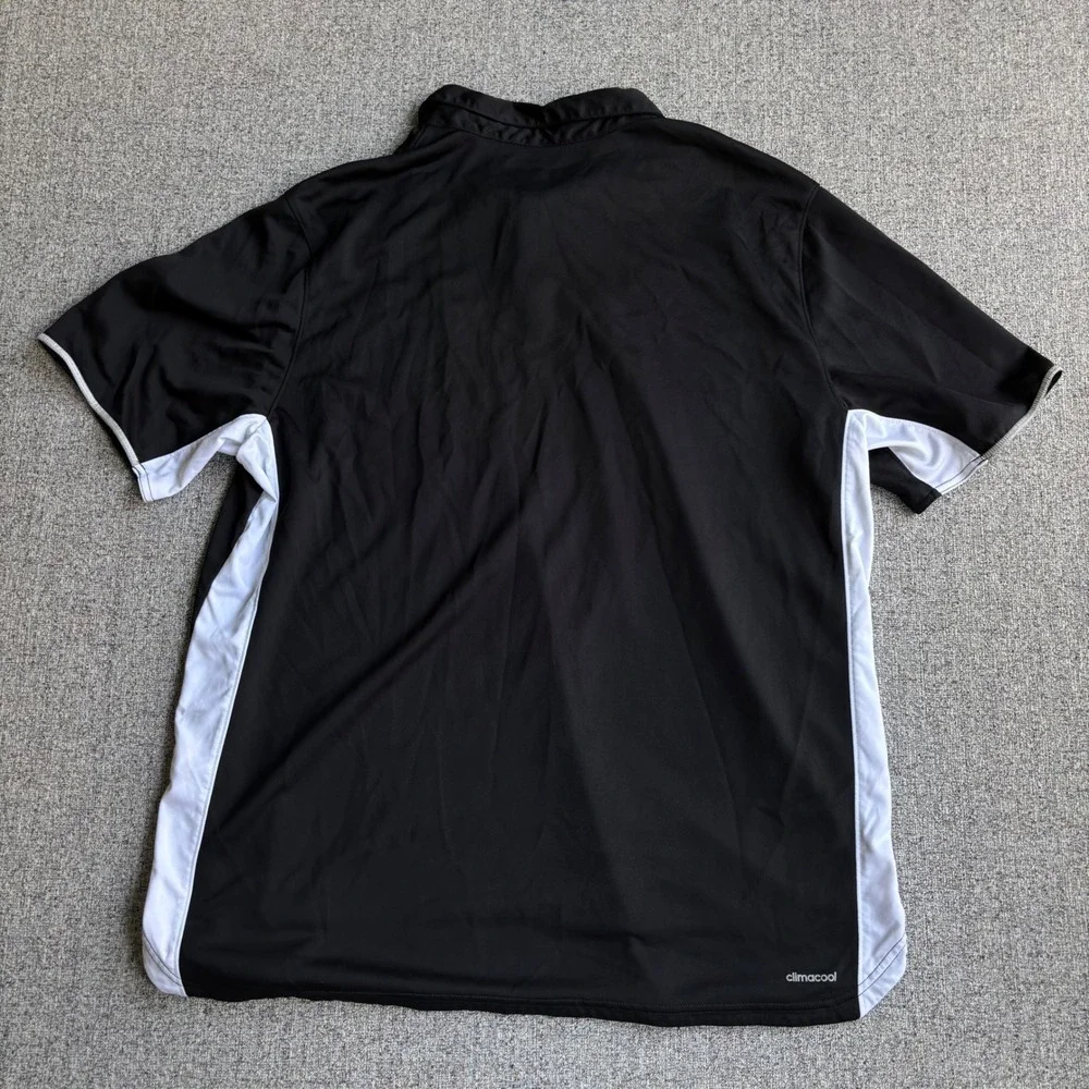 Mercer Bears Adidas Polo Shirt Men XL Black Climacool Short Sleeve Athletic Logo